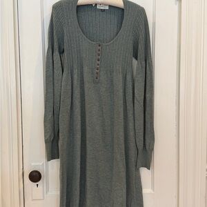 Sage Green Long Sleeve Knit Sweater Dress